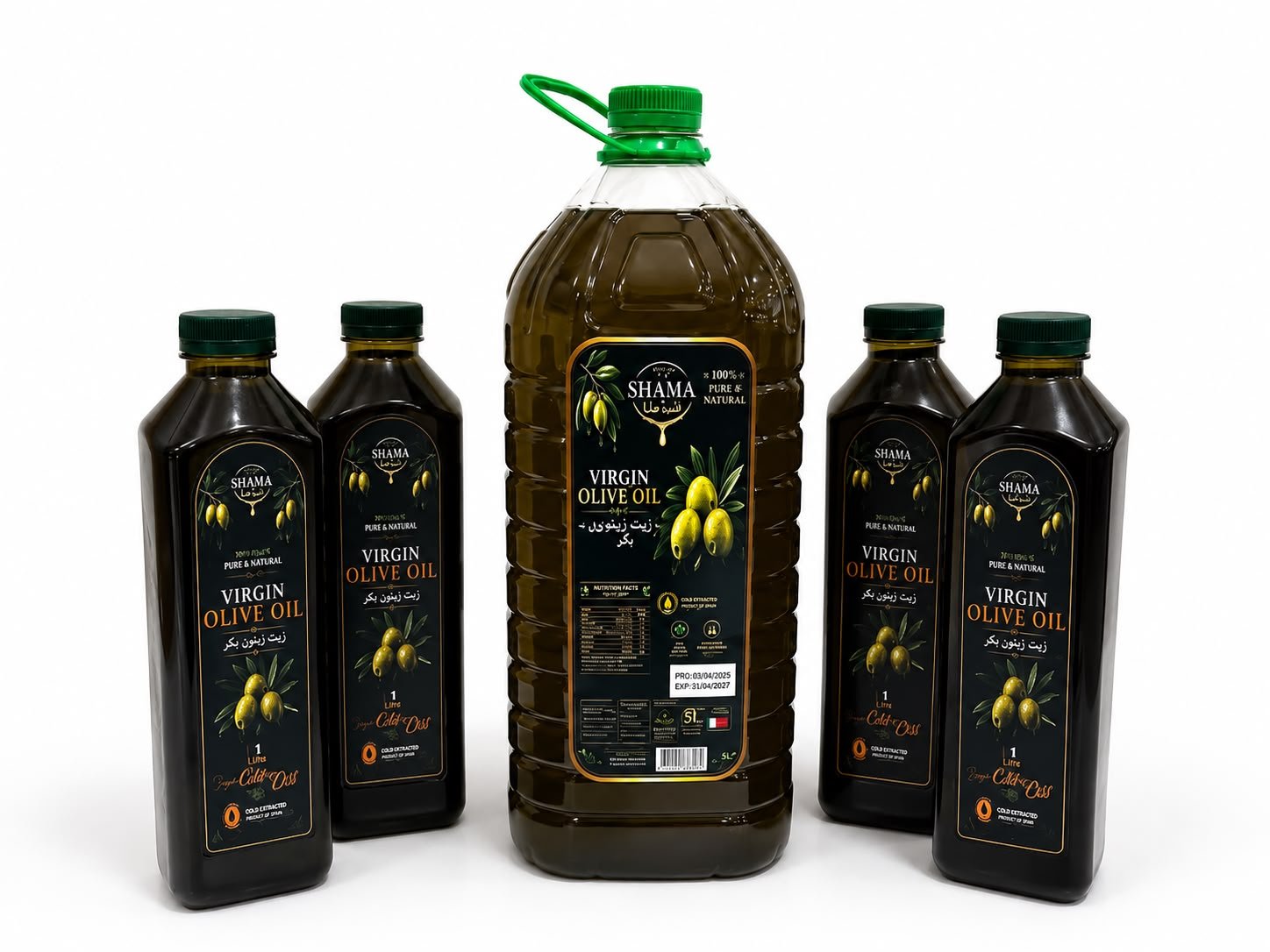 Shama Virgin Olive Oil packaging